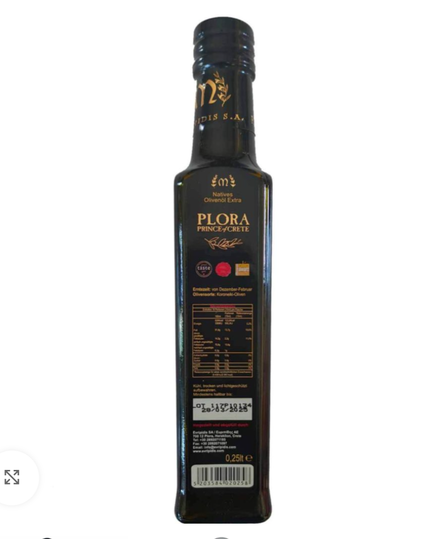 Extra Virgin Olivenöl Plora-Prinz of Creta 500ml